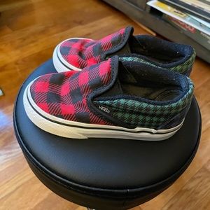 Plaid toddler Vans size 6